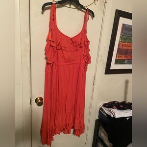 Torrid thin strap dress with tassels size 4 New without Tags